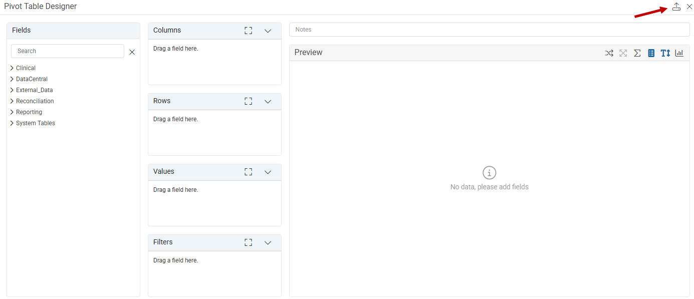 Import a Pivot Table configuration