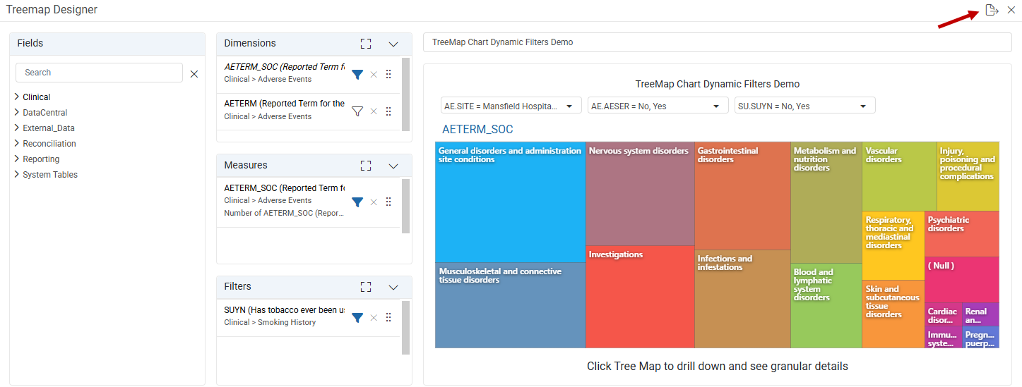 Export the chart configuration