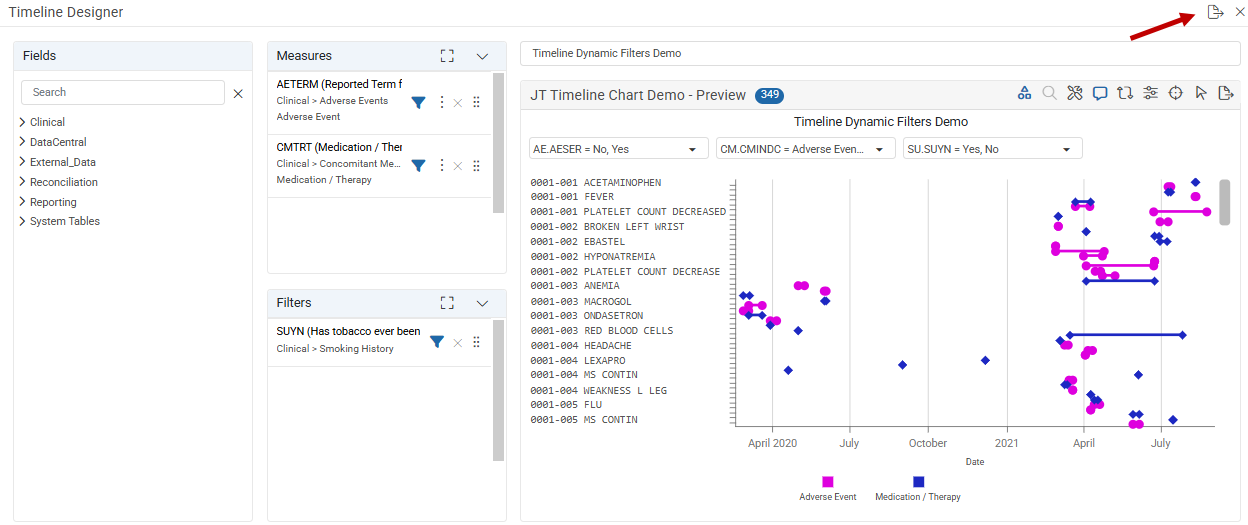 Export the chart configuration