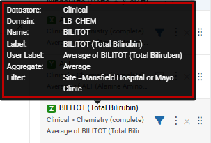 Tooltip with measure details