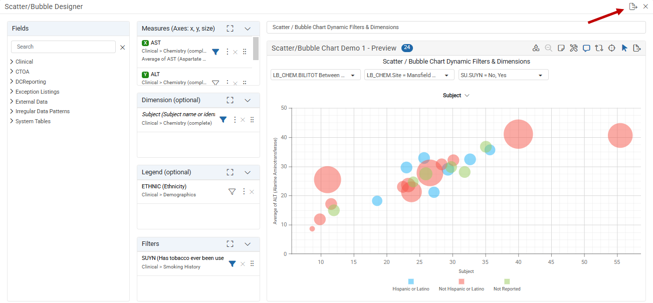 Export the chart configuration