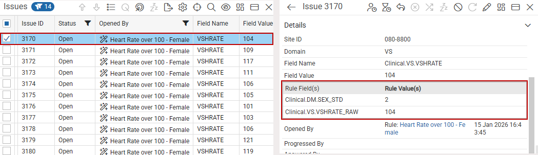 Issue related fields