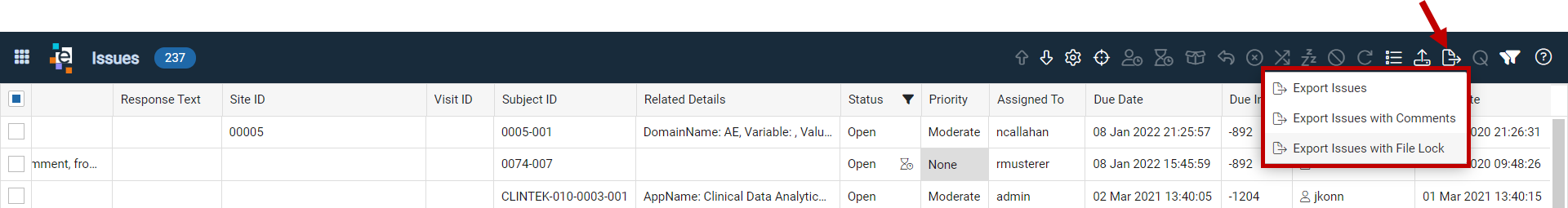 Export Issues