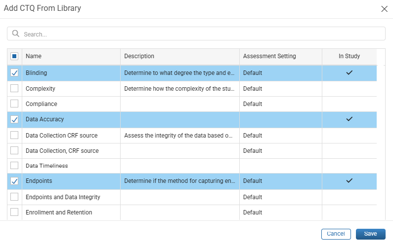 Add CTQ From Library