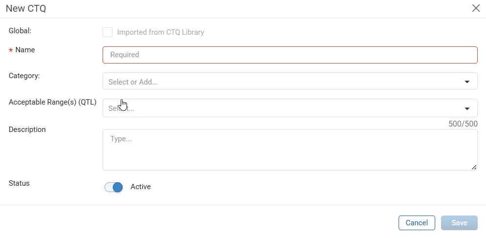 New CTQ window