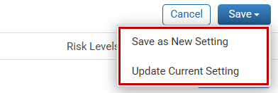 Save Assessment Setting