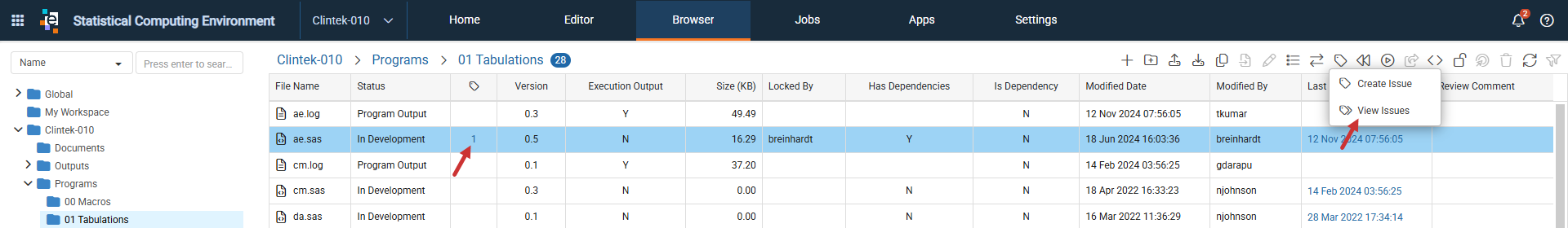 View Related Issues from the Browser