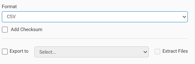 CSV Format Option