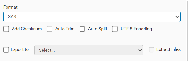 SAS Format Option