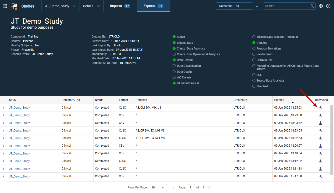 Download Exports