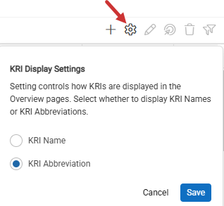 KRI Display Settings dialog